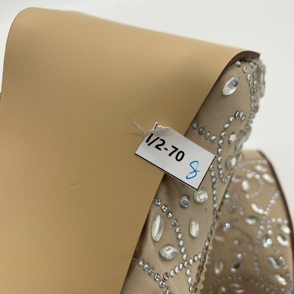 XYD Peep Toe Platform Rhinestones Bridal Pumps - Picture 10 of 10